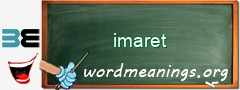 WordMeaning blackboard for imaret